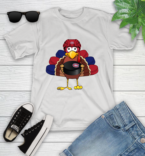 Montreal Canadiens Turkey Thanksgiving Day Youth T-Shirt