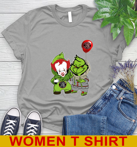 Toronto Raptors Baby Pennywise Grinch Christmas NBA Basketball Women's T-Shirt 11