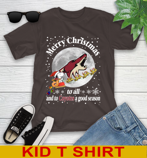 Arizona Coyotes Merry Christmas To All And To Coyotes A Good Season NHL Hockey Sports Youth T-Shirt 6