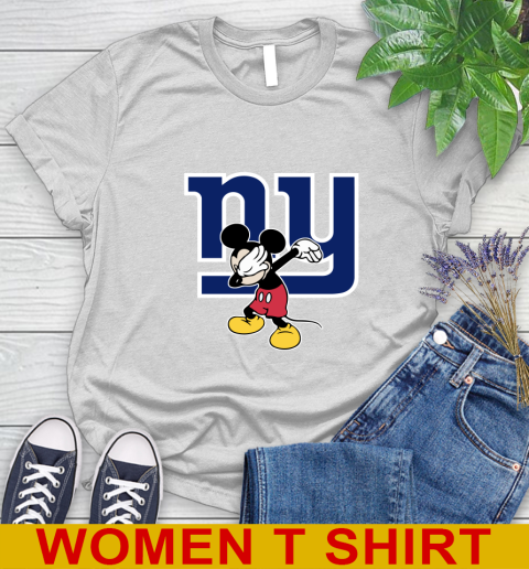 New York Giants NFL Football Dabbing Mickey Disney Sports Women's T-Shirt