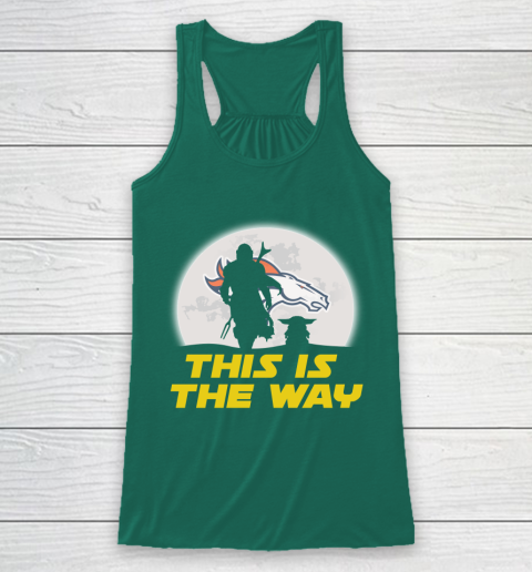 Denver Broncos NFL Football Star Wars Yoda And Mandalorian This Is The Way Racerback Tank 5