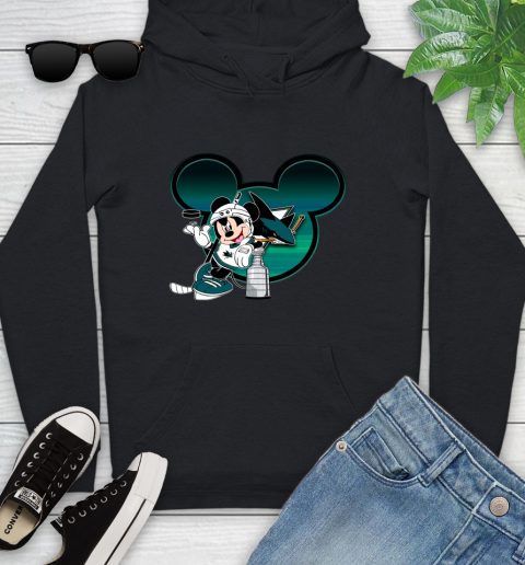 NHL San Jose Sharks Stanley Cup Mickey Mouse Disney Hockey T Shirt Youth Hoodie 2