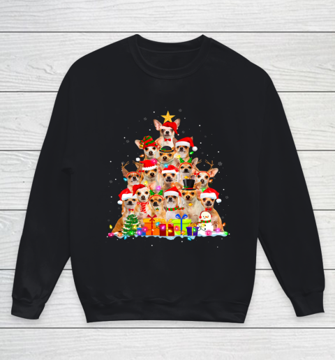 Christmas Pajama Chihuahua Tree Xmas Gifts Dog Dad Mom Youth Sweatshirt