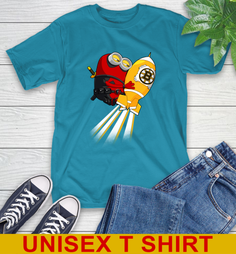 NHL Hockey Boston Bruins Deadpool Minion Marvel Shirt T-Shirt 9