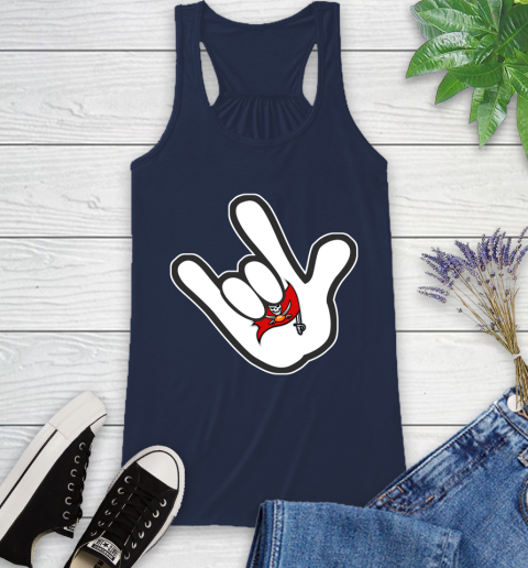 Tampa Bay Buccaneers NFL Football Mickey Rock Hand Disney Racerback Tank 10