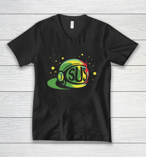 AH Dont Be SUS (lime) Among US V-Neck T-Shirt