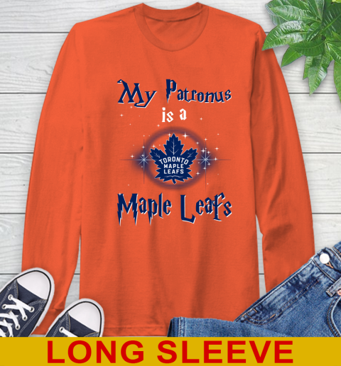 NHL Hockey Harry Potter My Patronus Is A Toronto Maple Leafs Long Sleeve T-Shirt 4