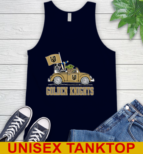 NHL Hockey Vegas Golden Knights Darth Vader Baby Yoda Driving Star Wars Shirt Tank Top 3