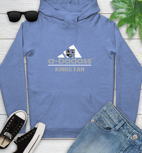 NHL A Badass Los Angeles Kings Fan Adidas Hockey Sports Youth Hoodie 13