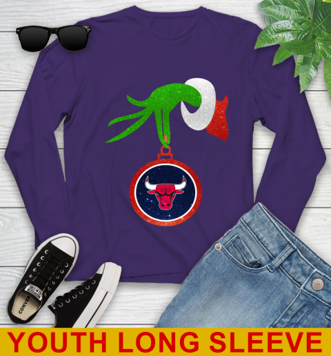 Chicago Bulls Grinch Merry Christmas NBA Basketball Youth Long Sleeve 5