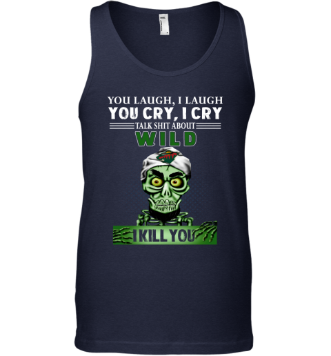 NHL Talk Shit About Minnesota Wild I Kill You Achmed The Dead Terrorist Jeffrey Dunham Hockey yzEOXNWQYEq unisex tank 17 95 151514 front navy
