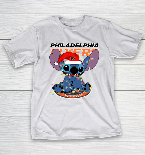 Philadelphia Flyers NHL Hockey noel stitch Christmas T-Shirt 9