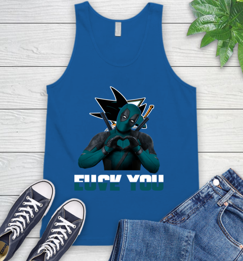NHL San Jose Sharks Deadpool Love You Fuck You Hockey Sports Tank Top 4