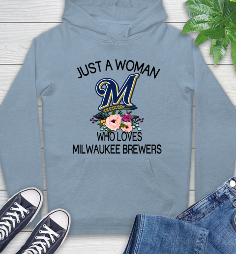 MLB Just A Woman Who Loves Milwaukee Brewers Baseball Sports Hoodie 6