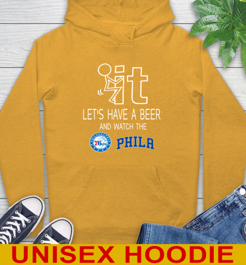 Philadelphia 76ers Basketball NBA Let's Have A Beer And Watch Your Team Sports Hoodie 2