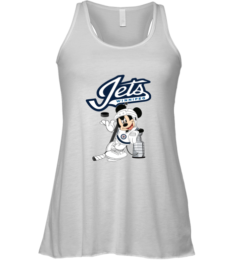 Mickey Winnipeg Jets With The Stanley Cup Hockey NHL Racerback Tank