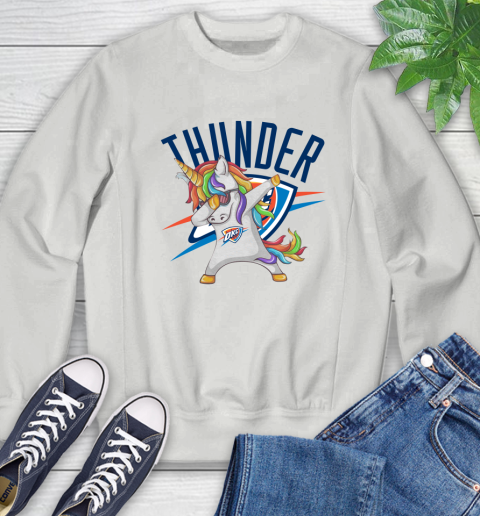 Oklahoma City Thunder NBA Basketball Funny Unicorn Dabbing Sports Sweatshirt 5