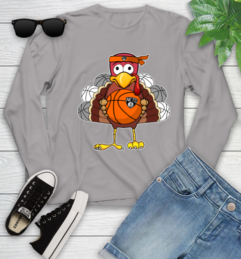 Brooklyn Nets Turkey thanksgiving day Youth Long Sleeve 5