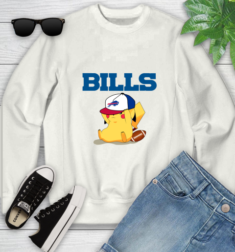 NFL Pikachu Football Sports Buffalo Bills Youth Sweatshirt