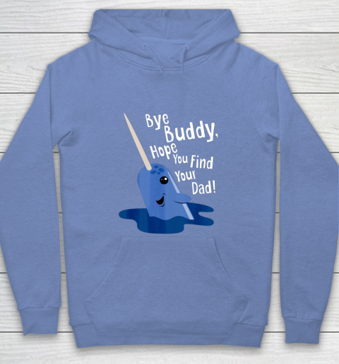 Bye Buddy Narwhal Elf Funny Christmas Holiday Gift Youth Hoodie 8
