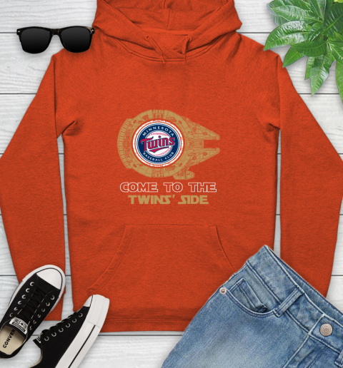 MLB Come To The Minnesota Twins Side Star Wars Baseball Sports Youth Hoodie 4