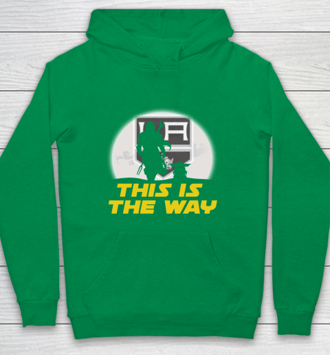 Los Angeles Kings NHL Ice Hockey Star Wars Yoda And Mandalorian This Is The Way Youth Hoodie 4