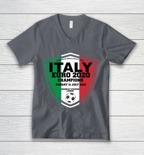 Italy Football Italian Football Forza Italia Champions Euro 2020 V-Neck T-Shirt 4