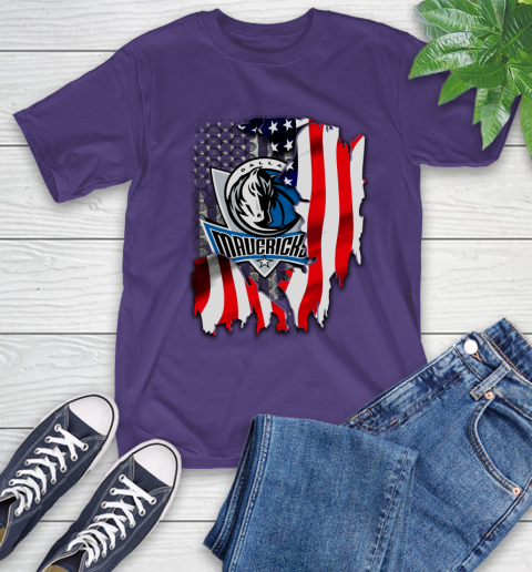 Dallas Mavericks NBA Basketball American Flag T-Shirt 5