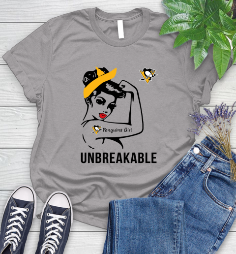 NHL Pittsburgh Penguins Girl Unbreakable Hockey Sports Women's T-Shirt 3