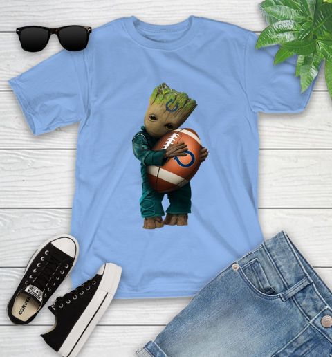 NFL Groot Guardians Of The Galaxy Football Sports Indianapolis Colts Youth T-Shirt 12 NFL Groot Guardians Of The Galaxy Football Sports Indianapolis Colts Youth T-Shirt - Image 12