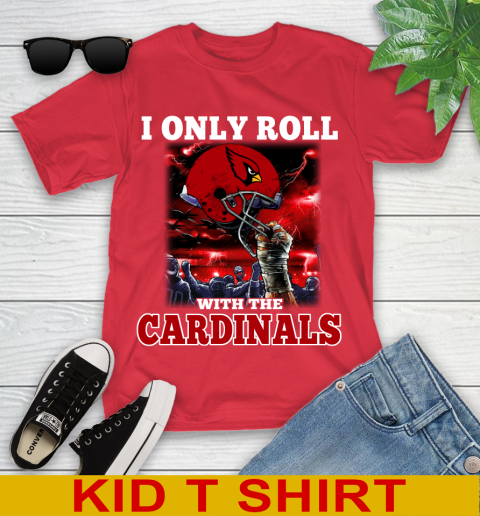 Arizona Cardinals NFL Football I Only Roll With My Team Sports Youth T-Shirt 11