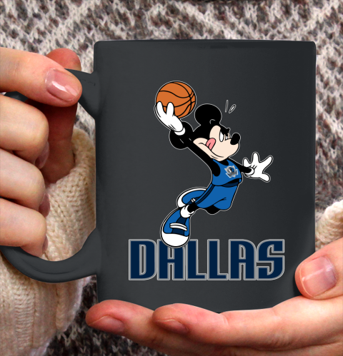 NBA Basketball Dallas Mavericks Cheerful Mickey Mouse Shirt Ceramic Mug 15oz