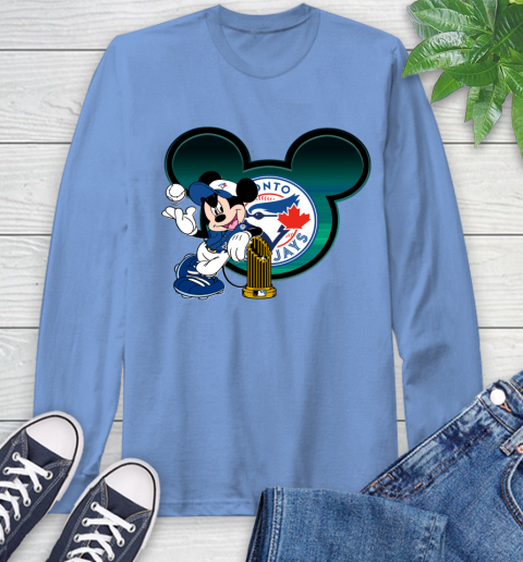 MLB Toronto Blue Jays The Commissioner's Trophy Mickey Mouse Disney Long Sleeve T-Shirt 11