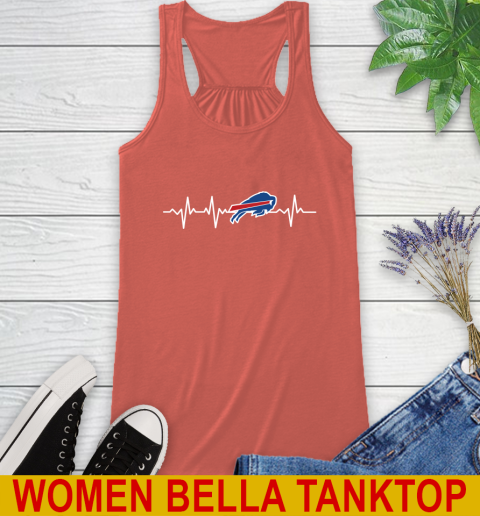 Buffalo Bills NFL Football Heart Beat Shirt Racerback Tank - Image 4