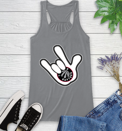 Toronto Raptors NBA Basketball Mickey Rock Hand Disney Racerback Tank 5