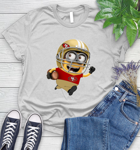 NFL San Francisco 49ers Minions Disney Football Sports Women's T-Shirt