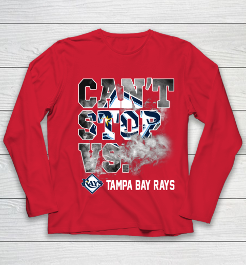MLB Tampa Bay Rays Baseball Can't Stop Vs Rays Youth Long Sleeve 8