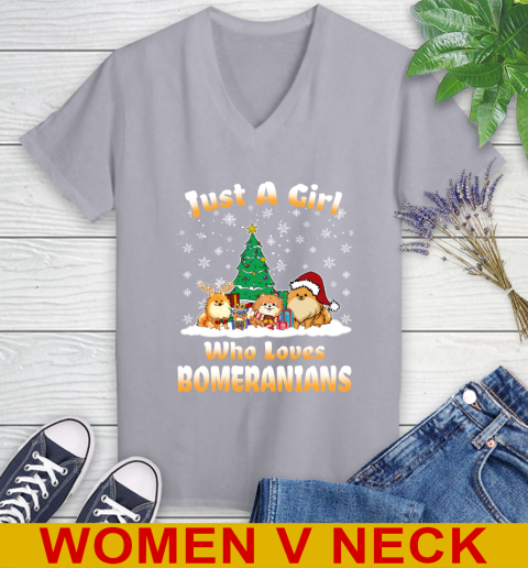 Christmas Just a girl who love pomeranians dog pet lover 76