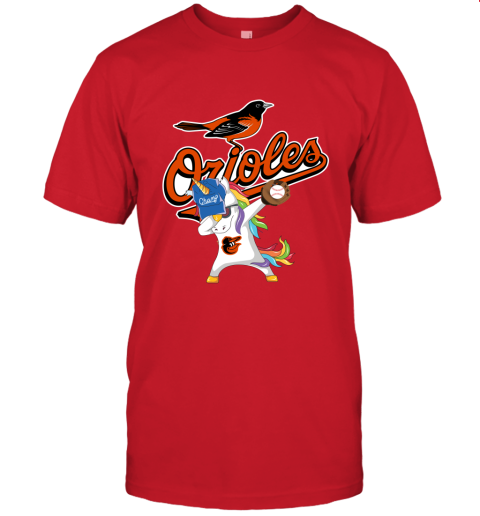 Hip Hop Dabbing Unicorn Flippin Love Baltimore Orioles Unisex Jersey Tee