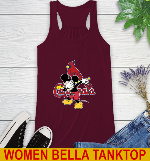 St.Louis Cardinals MLB Baseball Dabbing Mickey Disney Sports Racerback Tank 3