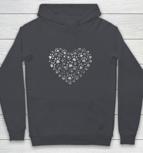 Dog Mom T Shirt Cool Paw Print Heart Women Men Dog Lovers Youth Hoodie 5