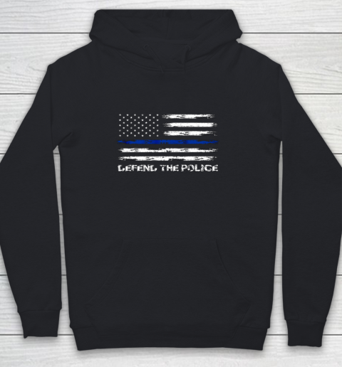 Defend The Blue Shirt  Defend The Police American Flag Blue Line Police For Trump Youth Hoodie
