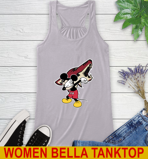 Arizona Coyotes NHL Hockey Dabbing Mickey Disney Sports Racerback Tank 5
