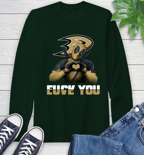 NHL Deadpool Love You Fuck You Hockey Sports Long Sleeve T-Shirt 7