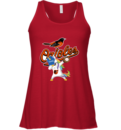 Hip Hop Dabbing Unicorn Flippin Love Baltimore Orioles Racerback Tank