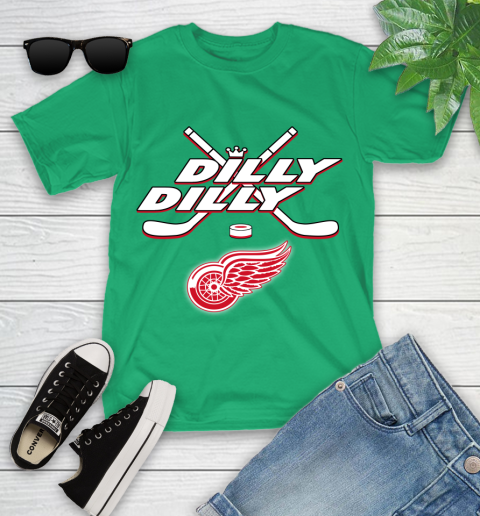 NHL Detroit Red Wings Dilly Dilly Hockey Sports Youth T-Shirt 6