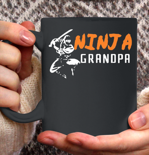 Grandpa Funny Gift Apparel  Ninja Grandpa Matching Family Ninja Birthday Ceramic Mug 11oz