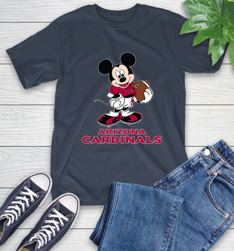 NFL Football Arizona Cardinals Cheerful Mickey Mouse Shirt T-Shirt 4