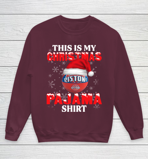 Detroit Pistons This Is My Christmas Pajama Shirt NBA Youth Sweatshirt 4