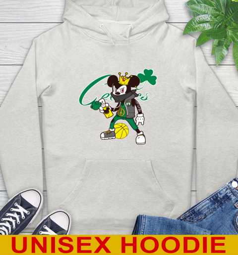 Boston Celtics NBA Basketball Mickey Peace Sign Sports Hoodie 12
